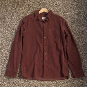 Rhythm Maroon Corduroy Button-Up Shirt